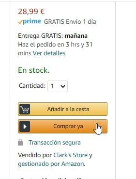 Buy Box en una ficha de producto de Amazon