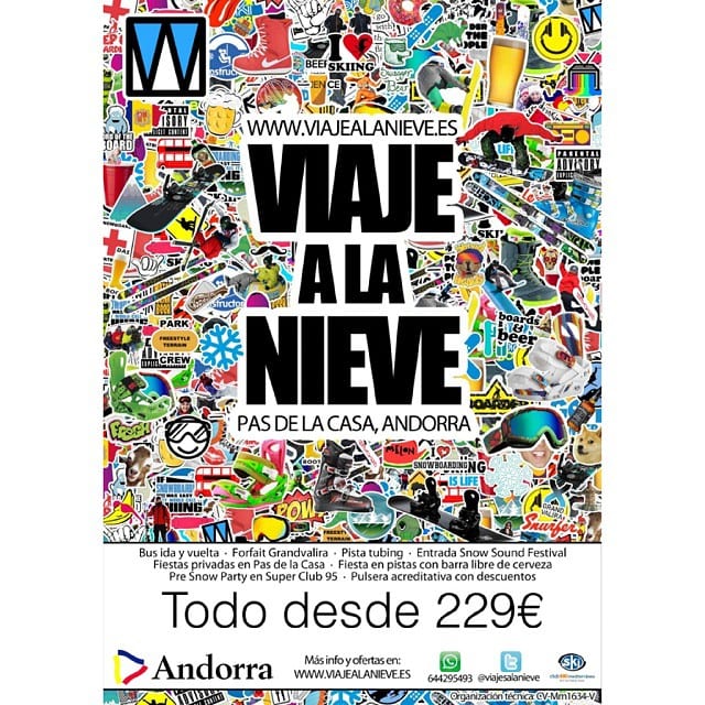 Cartel de viajealanieve.es de la temporada 2014-15